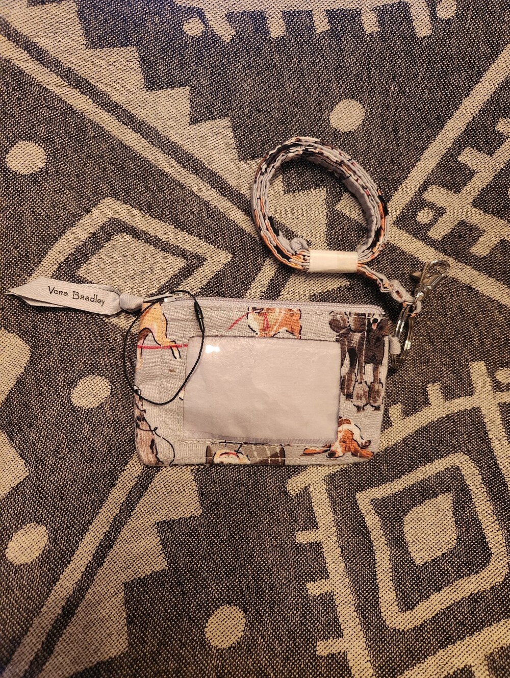 NWOT Vera Bradley Zip ID Case In Dog Show Pattern New Without Tags - Picture 1 of 10